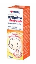 Rodzina Zdrowia D3 Optima Baby krople 10 ml