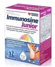 Rodzina Zdrowia Immunosine Junior 10 saszetek o smaku malinowym