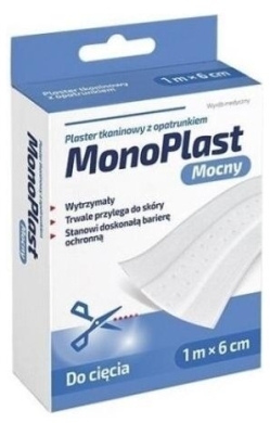 Rodzina Zdrowia MonoPlast plaster tkaninowy z opatrunkiem 1m x 6cm