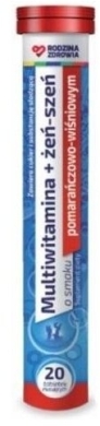 Rodzina Zdrowia Multiwitamina+żeń-szeń 20 tabletek musujących