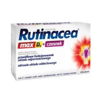 Rutinacea Max D3 + Czosnek 60 tabletek