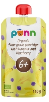 SALVEST Ponn BIO płatki owsiane z bananem i jagodami 110 g