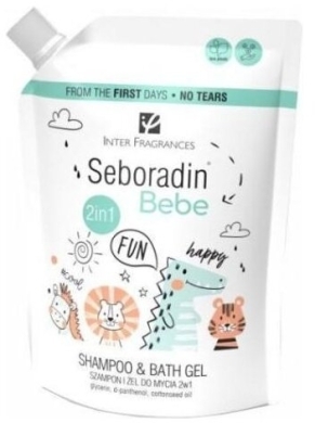 SEBORADIN BEBE Szampon i Żel do mycia zapas 500ml