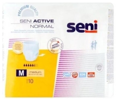 SENI ACTIVE Normal Majtki chłonne M 10 sztuk