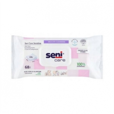 SENI CARE SENSITIVE Chusteczki pielęgnacyjne 68 sztuk