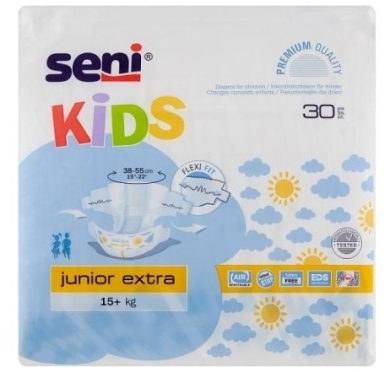 SENI KIDS Junior Extra Pieluchomajtki dla dzieci (16-30 kg) 30 sztuk