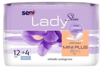 SENI LADY Slim Mini Plus Wkładki urologiczne  12+4 sztuk