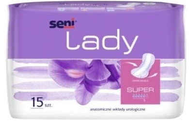 SENI LADY Super Anatomiczne wkładki urologiczne 15 szt.