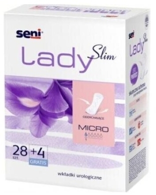 SENI LADY Wkładki urologiczne Slim Micro 28+4 sztuk