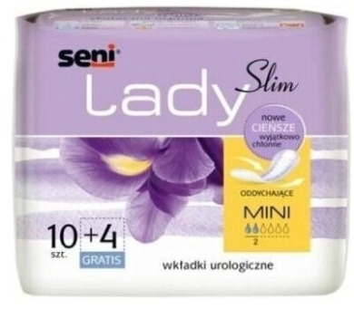 SENI LADY Wkładki urologiczne Slim Mini 10+4 sztuk