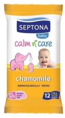 SEPTONA BABY rumianek chusteczki nawilżane 12 szt