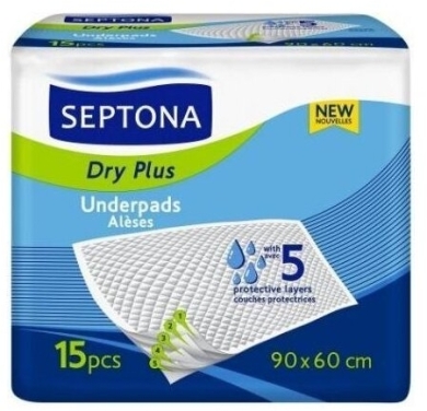 SEPTONA Dry Plus podkłady higieniczne 90x60cm 15 sztuk