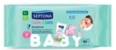 SEPTONA chusteczki nawiżanel sensitive dla dzieci i niemowląt 60 sztuk