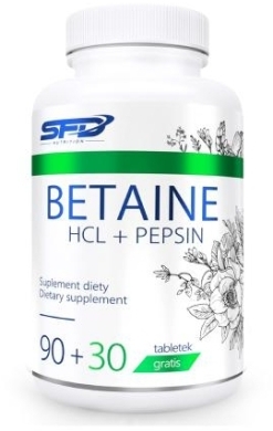 SFD Betaine HCl + pepsin 90 tabletek + 30 tabletek