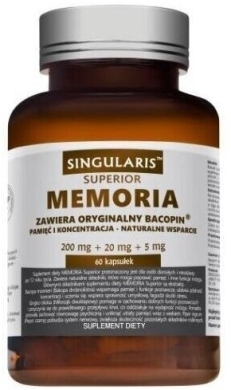SINGULARIS MEMORIA Superior pamięć i koncentracja 60 kapsułek
