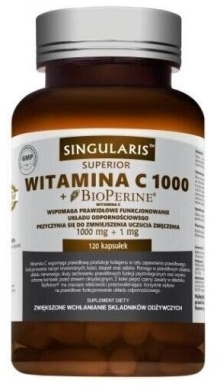 SINGULARIS Witamina C 1000 + bioperine Superior 120 kapsułek
