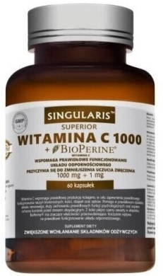 SINGULARIS Witamina C 1000 + bioperine Superior 60 kapsułek