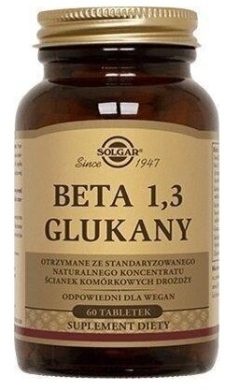 SOLGAR Beta 1,3 Glukany 0,2 g 60 tabletek