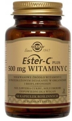 SOLGAR Ester C-Plus witamina C 500 mg 50 kapsułek