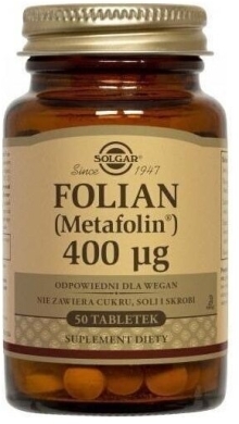 SOLGAR Folian (Metafolina) 400 µg 50 tabletek