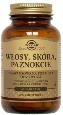 SOLGAR Formuła Włosy, Skóra, Paznokcie 60 tabletek