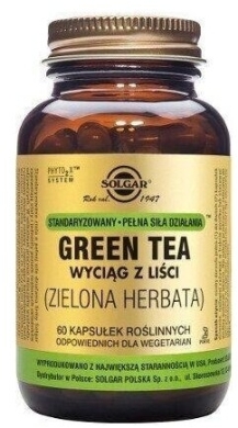 SOLGAR Green Tea wyciąg z liści 60 kapsułek