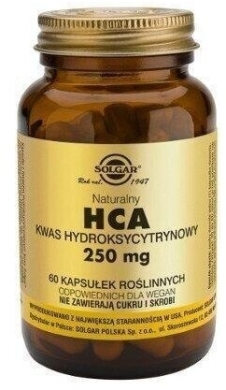 SOLGAR HCA 0,25 g 60 kapsułek