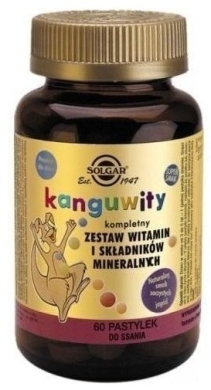 SOLGAR Kanguwity smak jagodowy 60 pastylek
