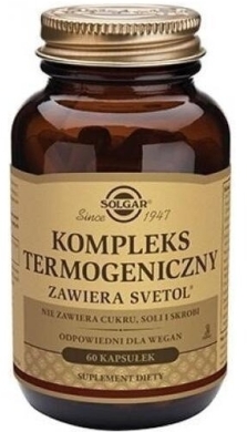 SOLGAR Kompleks Termogeniczny zawiera SVET 60 kapsułek