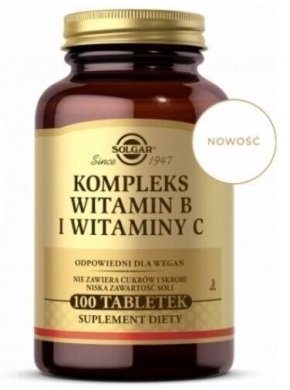 SOLGAR Kompleks witamin B i witaminy C 100 tabletek