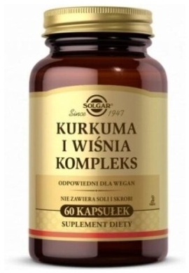 SOLGAR Kurkuma i Wiśnia kompleks 60 kapsułek