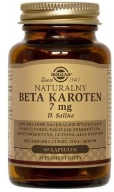 SOLGAR Naturalny Beta Karoten 7 mg 60 kapsułek