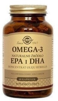 SOLGAR Omega 3 naturalne źródło EPA i DHA 60 kapsułek