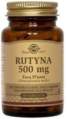 SOLGAR Rutyna 500 mg Fava D'anta 50 tabletek
