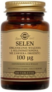 SOLGAR Selen 100 mcg 100 tabletek