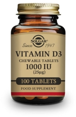 SOLGAR Witamina D3 naturalna 25 mcg 100 kapsułek