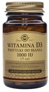 SOLGAR Witamina D3 pastylki do ssania