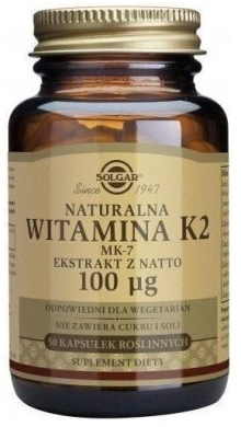 SOLGAR Witamina K2 naturalna 100 mcg 50 kapsułek