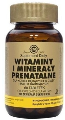 SOLGAR Witaminy i minerały prenatalne 60 tabletek