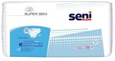 SUPER SENI Pieluchomajtki  AIR XL 30 sztuk