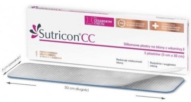 SUTRICON CC Plastry silikonowe 5 x 30 cm 5 sztuk