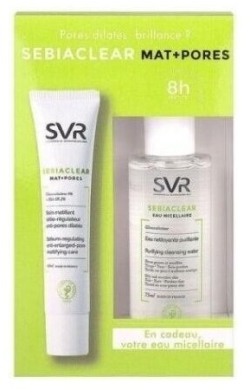 SVR SEBIACLEAR MAT&PORES Krem matujący 40 ml + woda micelarna 75 ml