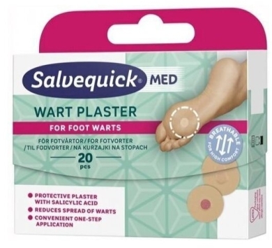 Salvequick Wart plastry na kurzajki 20 sztuk