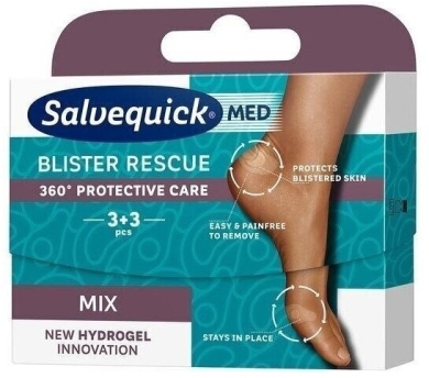 Salvequick plastry na pęcherze Mix 6 sztuk