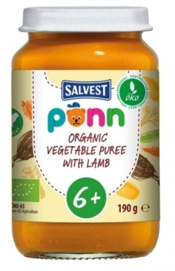 Salvest Ponn Bio Jagnięcina z puree warzywnym 190 g
