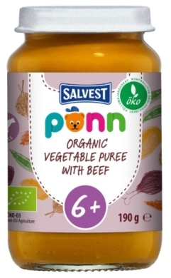 Salvest Ponn Bio wołowina z puree warzywnym 190 g