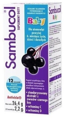 Sambucol Baby zawiesina doustna 12 saszetek
