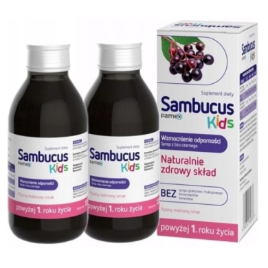 Sambucus Kids syrop malinowy 120 ml Wielopak x2