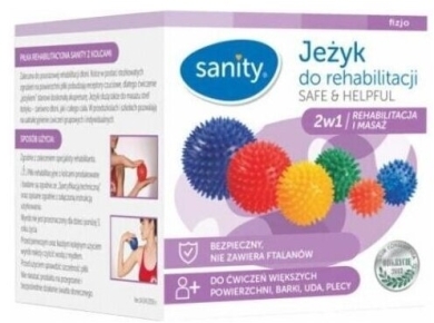 Sanity Piłeczka rehabilitacyjna z kolcami rozmiar 9 cm