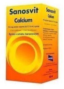 Sanosvit Calcium syrop bananowy 150 ml